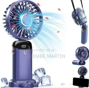 Compact Handheld Fan With Digital Display