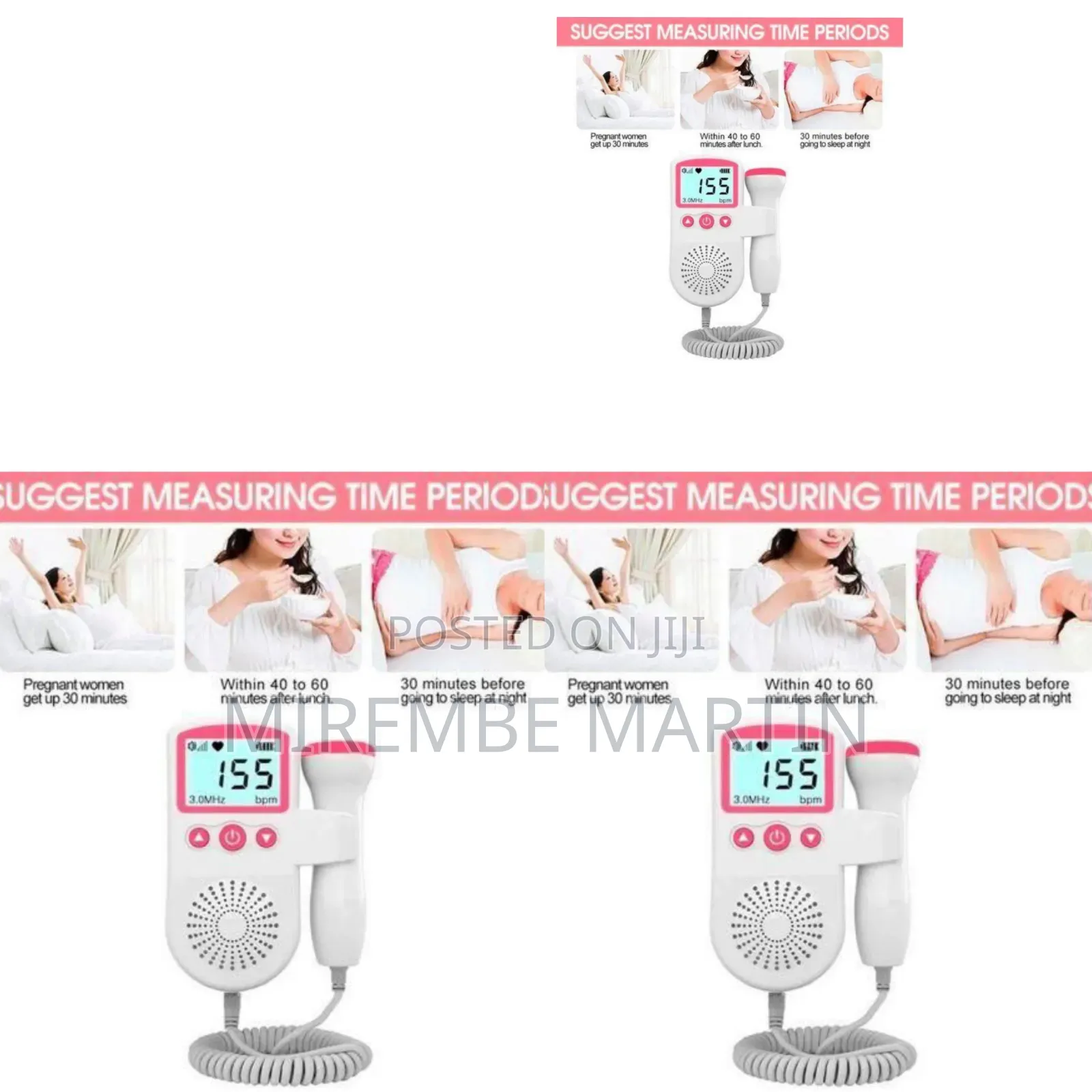 Professional Portable Fetal Doppler With Digital LCD Display -