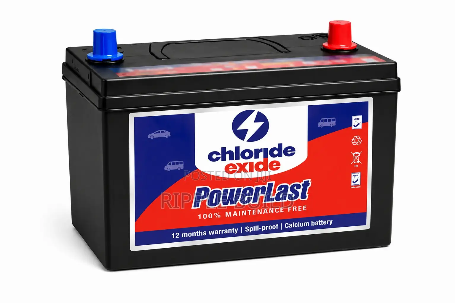 65Ah Chloride Exide PowerLast NS70MF 417CCA Car Battery 12V