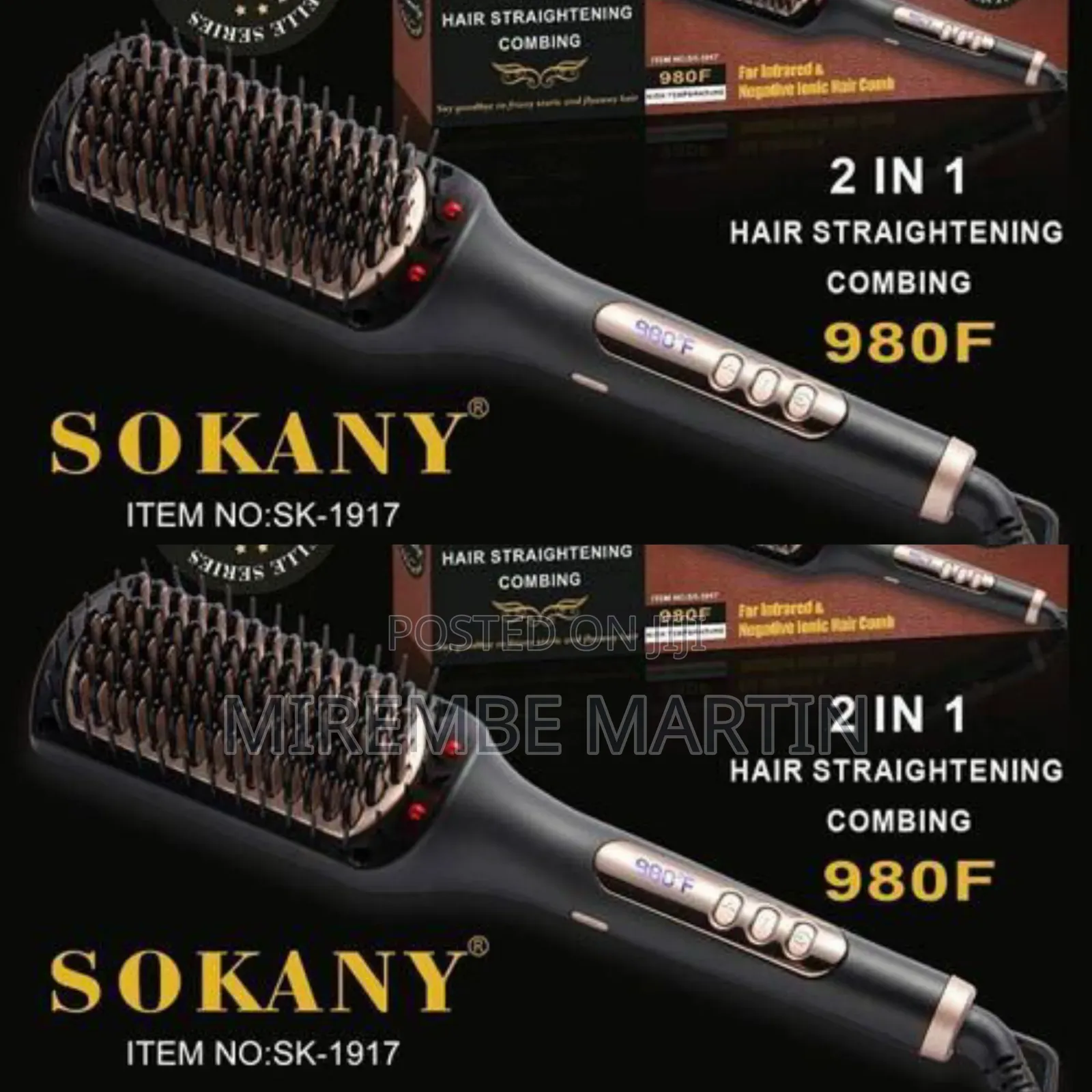 Sokany Electric Hair Straightening and Curling Brush