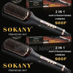 Sokany Electric Hair Straightening and Curling Brush