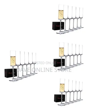 Baclife Crystal Champagne Flutes