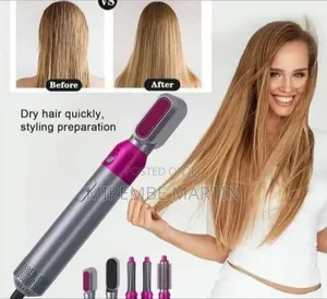 Professional 5-in-1 Hot Air Styler and Multi-Head Hair Styling Kit