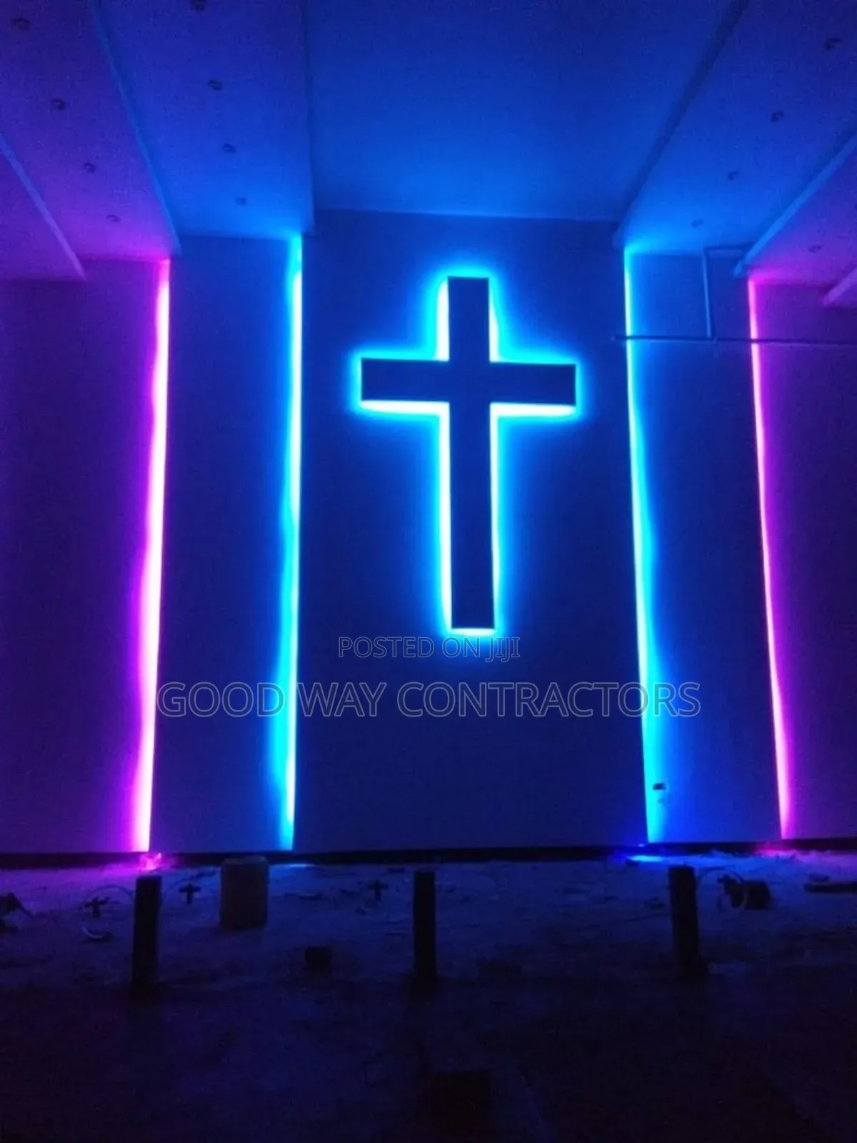Church Gypsum Ceiling +Stage+led Lights