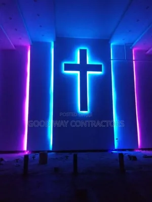 Church Gypsum Ceiling +Stage+led Lights