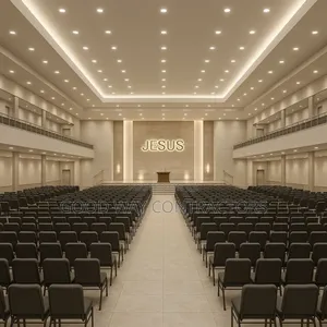Church Gypsum Ceiling +Stage+led Lights