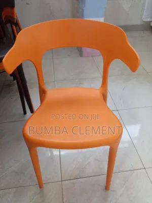 Orenge and Black Plastic Chair for Restaurant and Hotel
