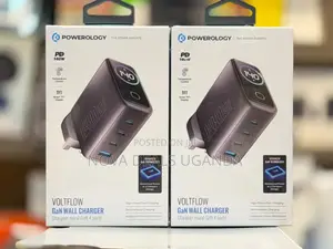 Powerology Volt Flow 140W USB-C Charger, Gan Wall Charger Type C