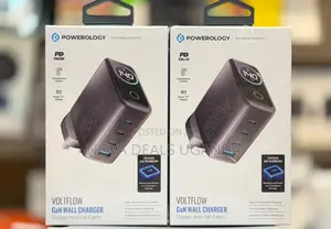 Powerology Volt Flow 140W USB-C Charger, Gan Wall Charger Type C