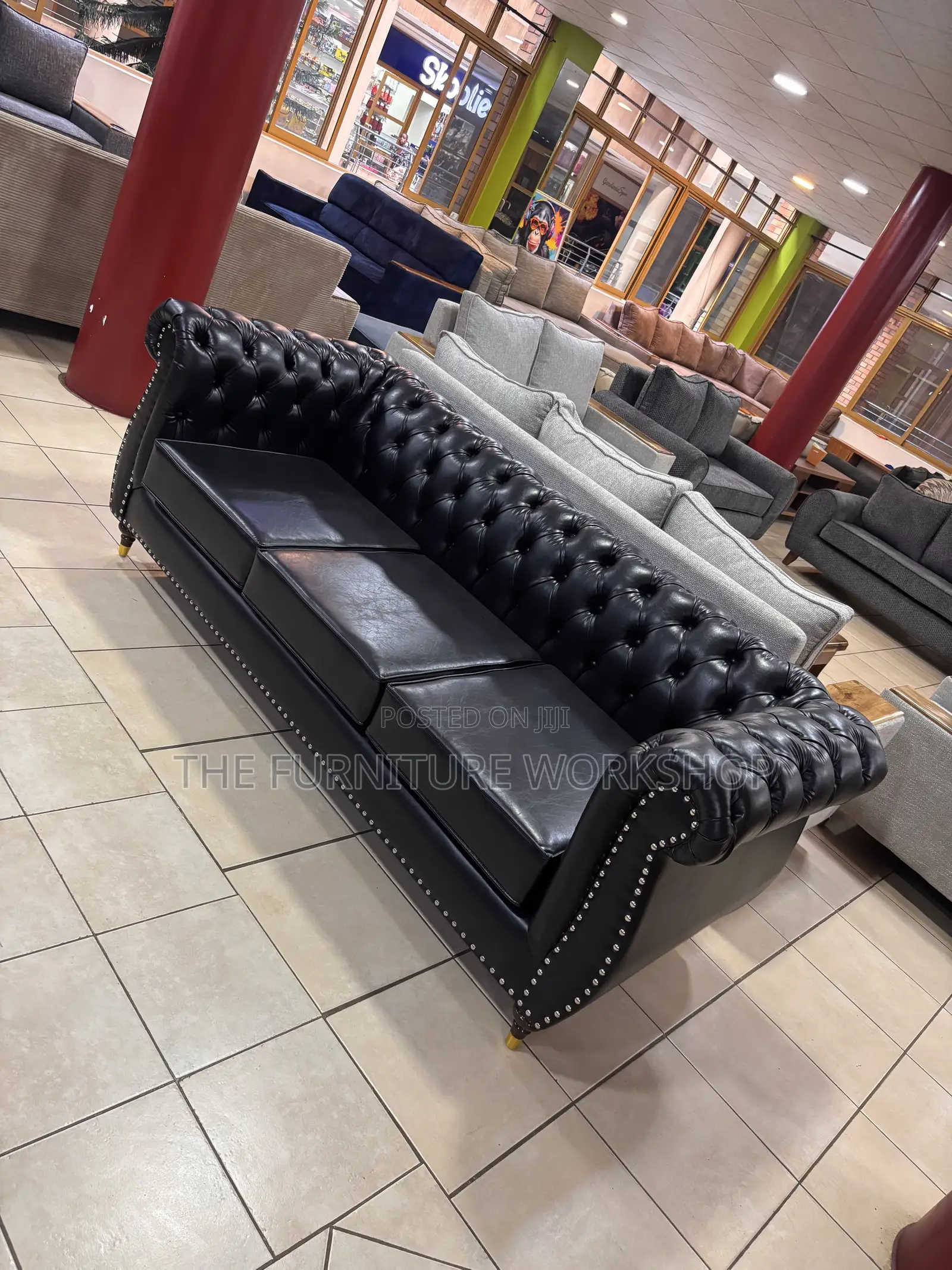 Chesterfield Sofa Three Seater Original Leather