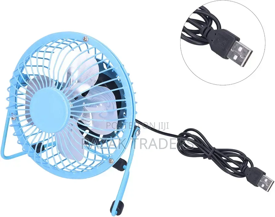 USB Silent Mini Table Fan, 74cm Cable Lightweight Personal Air Cooler