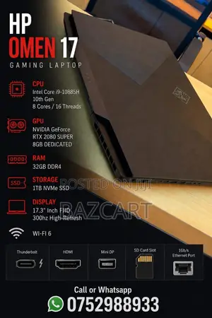 Laptop HP Omen 17 32GB Intel Core i9 SSD 1T