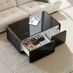 Smart Coffee Table, Living Room Table With Built in Fridge