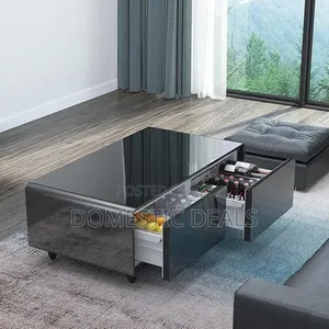 Smart Coffee Table, Living Room Table With Built in Fridge