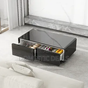 Smart Coffee Table, Living Room Table With Built in Fridge