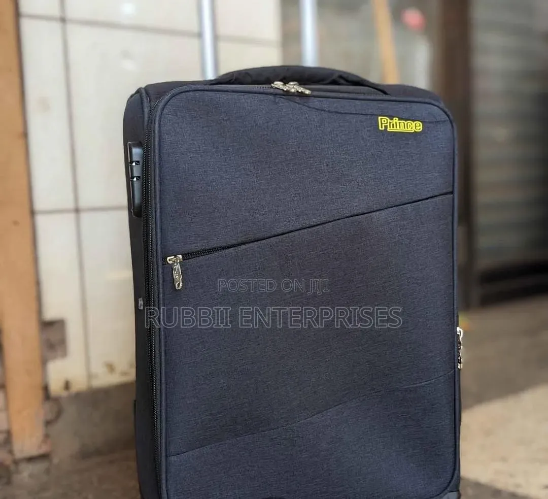Black Soft-Side Fabric Spinner Suitcases