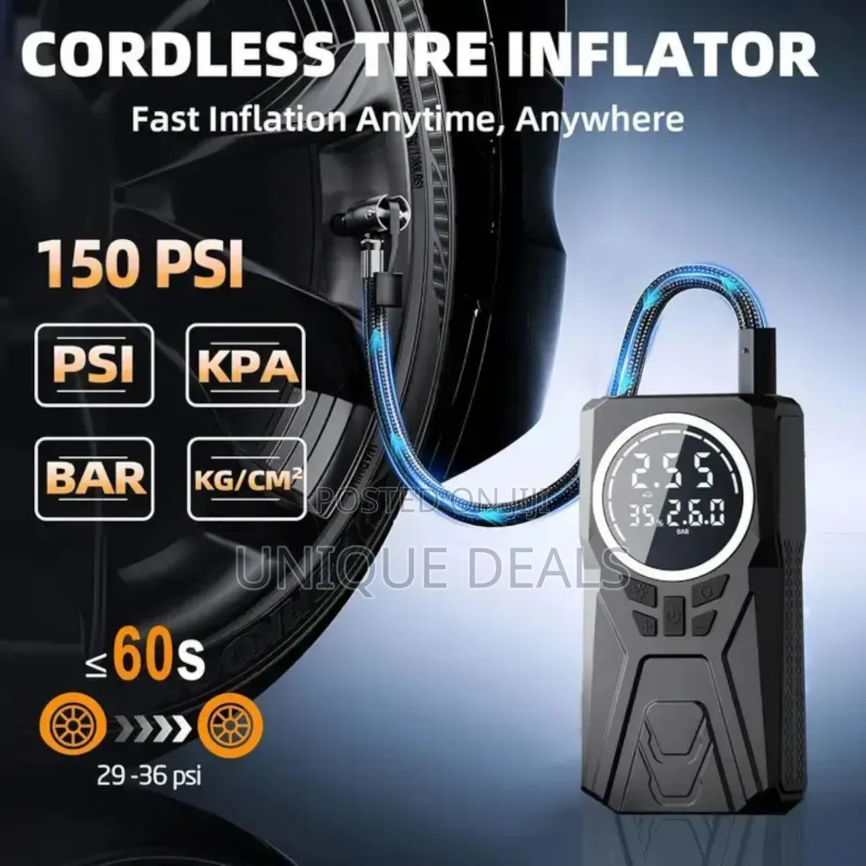 LED Digital Display Wireless Portable Air Pump Inflator