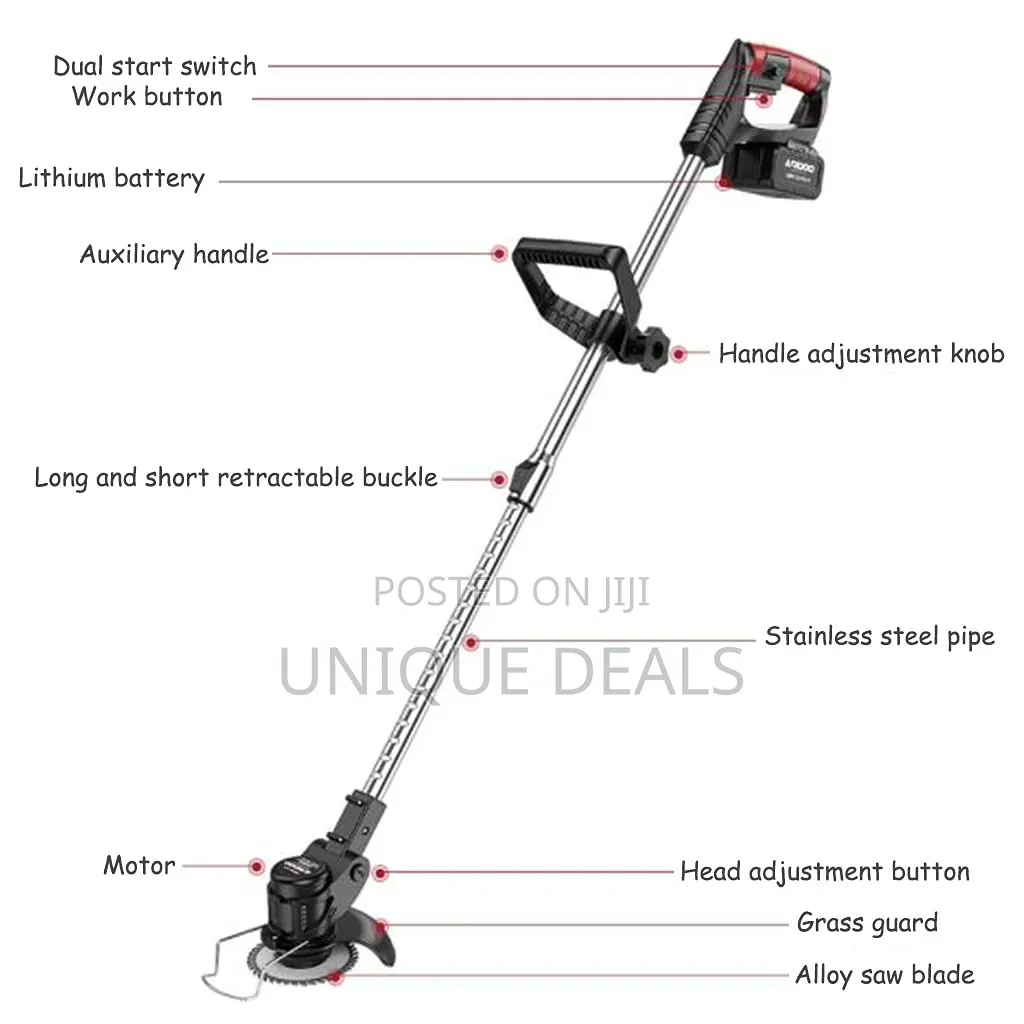 Long Handle Lawn Mowers Multifunctional Cordless