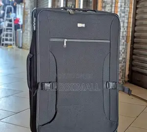 Black Fabric Trolley Travel Suitcase( Big)