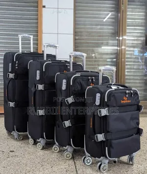 Black Sandy Snow 4-Piece Suitcase