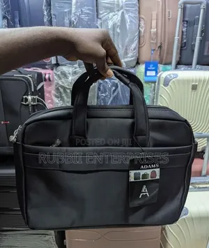 Adams Black Fabric Business and Laptop Briefcase.