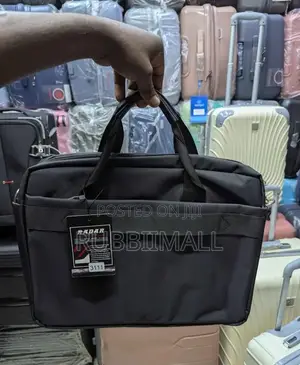 Adams Black Fabric Business and Laptop Briefcase.