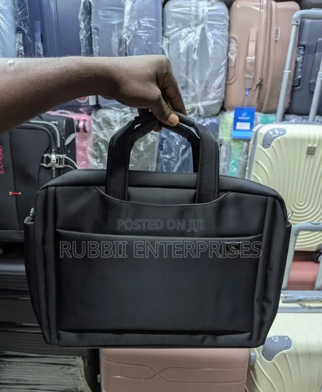 Adams Black Fabric Business and Laptop Briefcase.