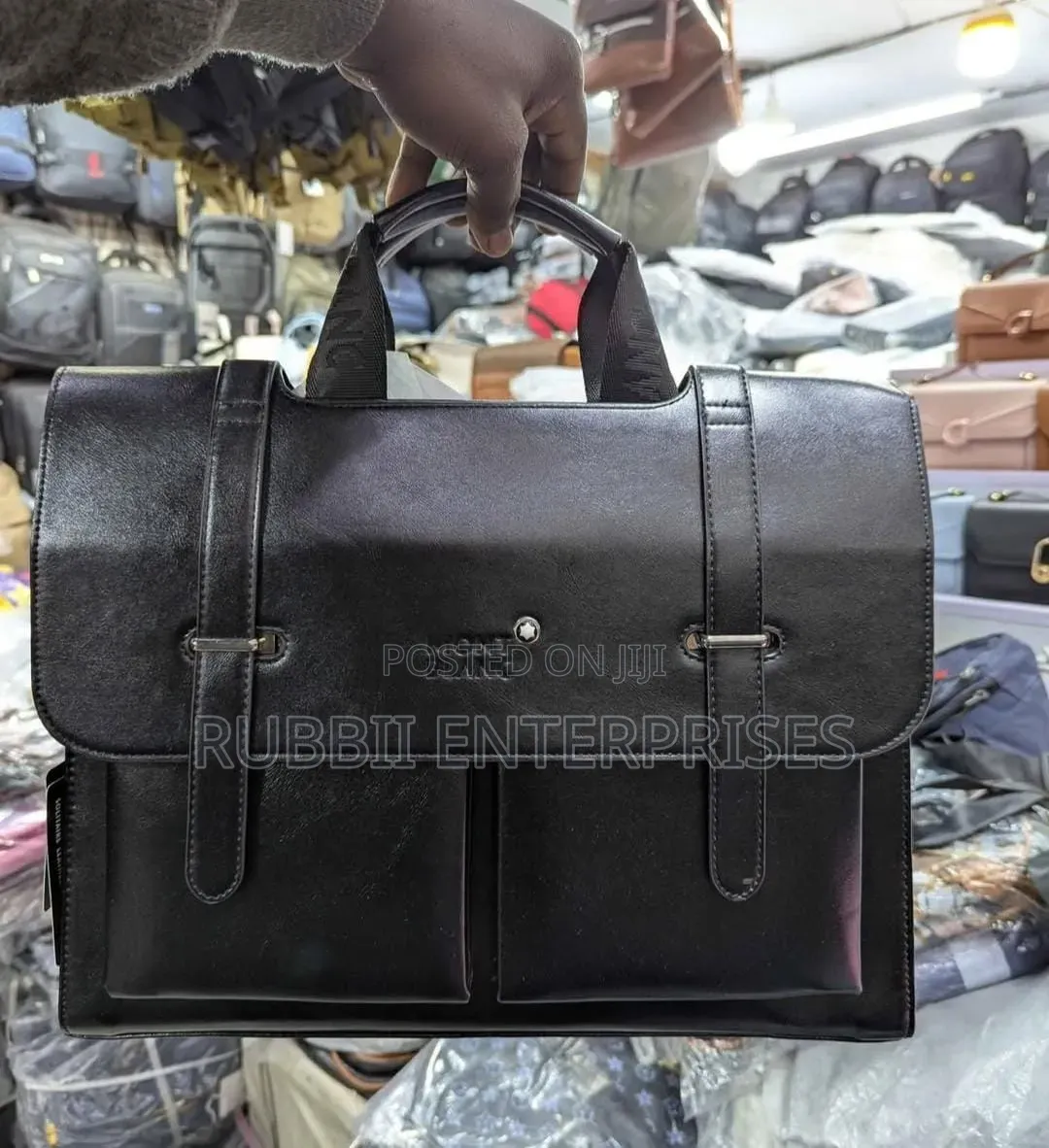 Mont Blanc Faux-Leather Executive Laptop Briefcase