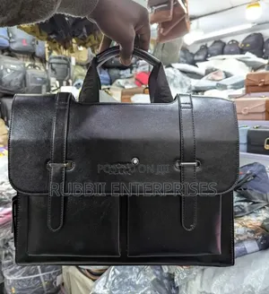 Mont Blanc Faux-Leather Executive Laptop Briefcase