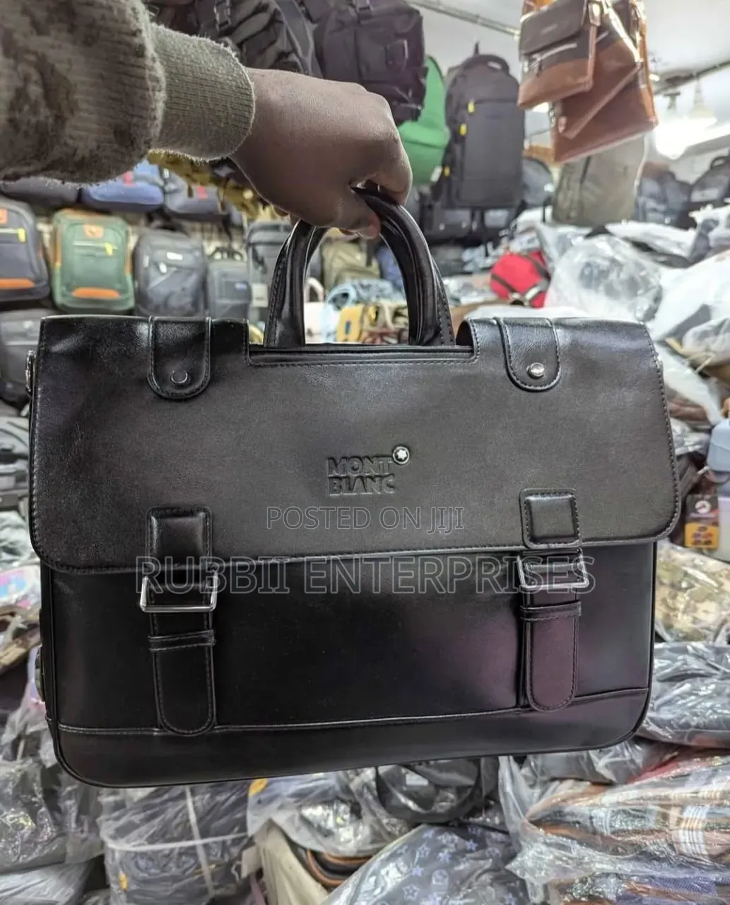 Mont Blanc Faux-Leather Executive Laptop Briefcase