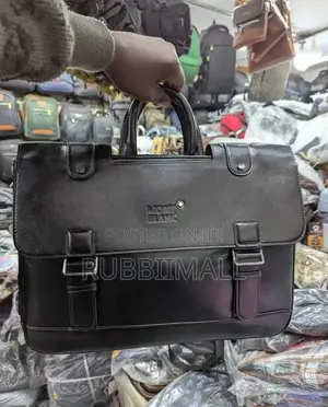 Mont Blanc Faux-Leather Executive Laptop Briefcase