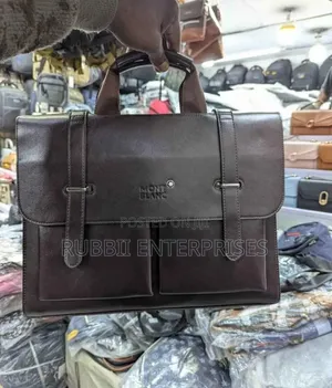 Mont Blanc Faux-Leather Executive Laptop Briefcase