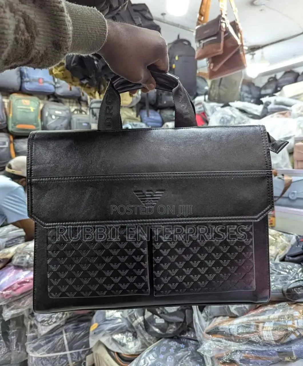 Mont Blanc Faux-Leather Executive Laptop Briefcase