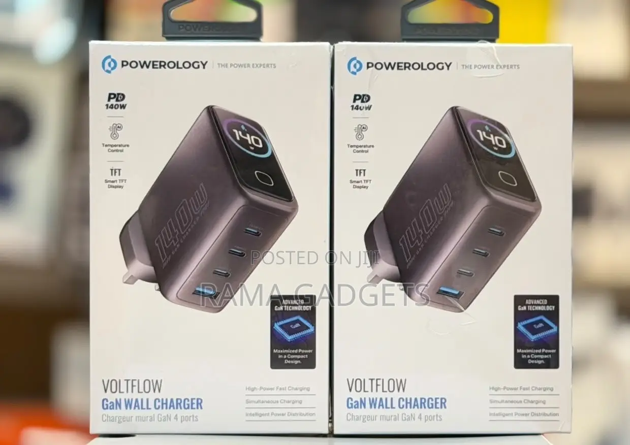 Powerology Voltflow GaN Wall Charger PD 140W Is a 4-Port Fast-Charging