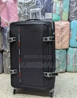 Black Dfavors Soft-Side Oxford Cloth Rolling Suitcases (Large)