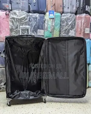 Black Dfavors Soft-Side Oxford Cloth Rolling Suitcases (Large)