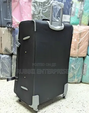 Black Dfavors Soft-Side Oxford Cloth Rolling Suitcases (Large)