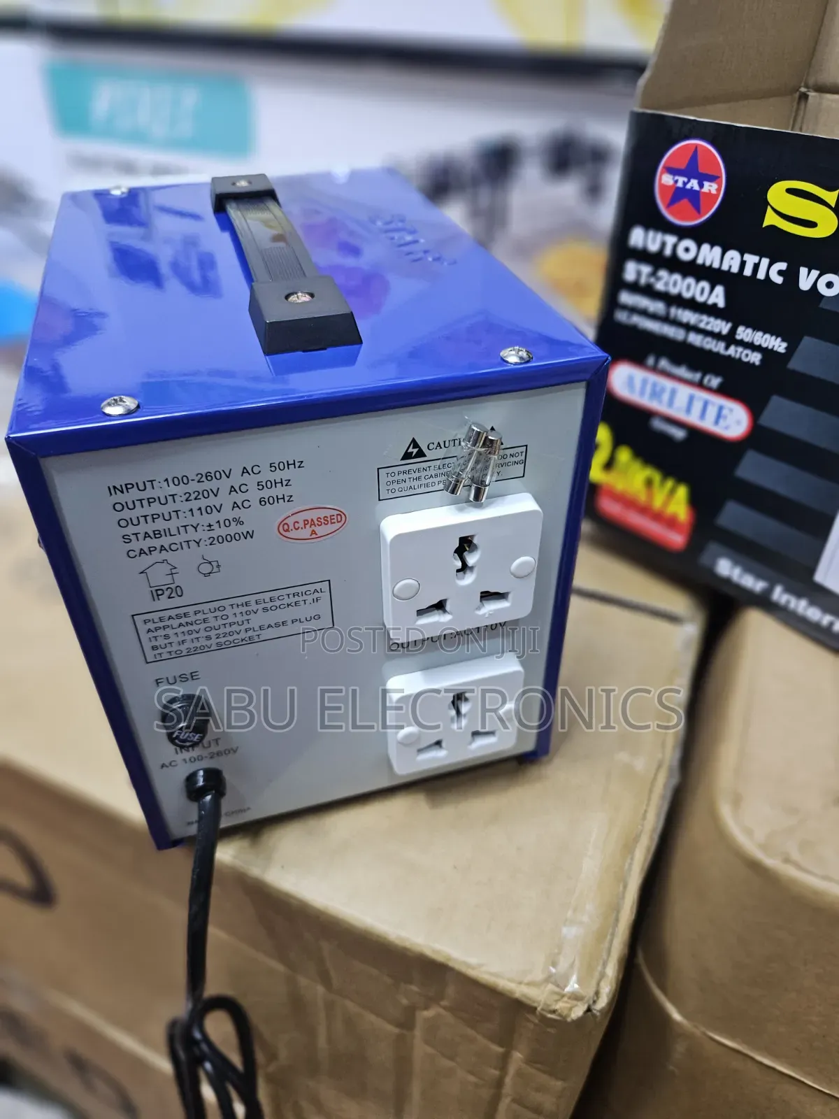 STAR 2000VA Automatic Voltage Regulator Stabilizer - Digital Display