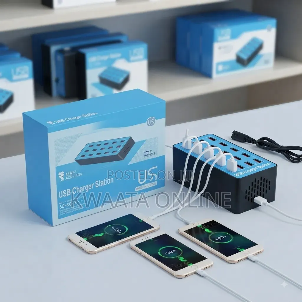 80W USB Charging Station, 20 Port USB 5V 20A Universal Fast Charger