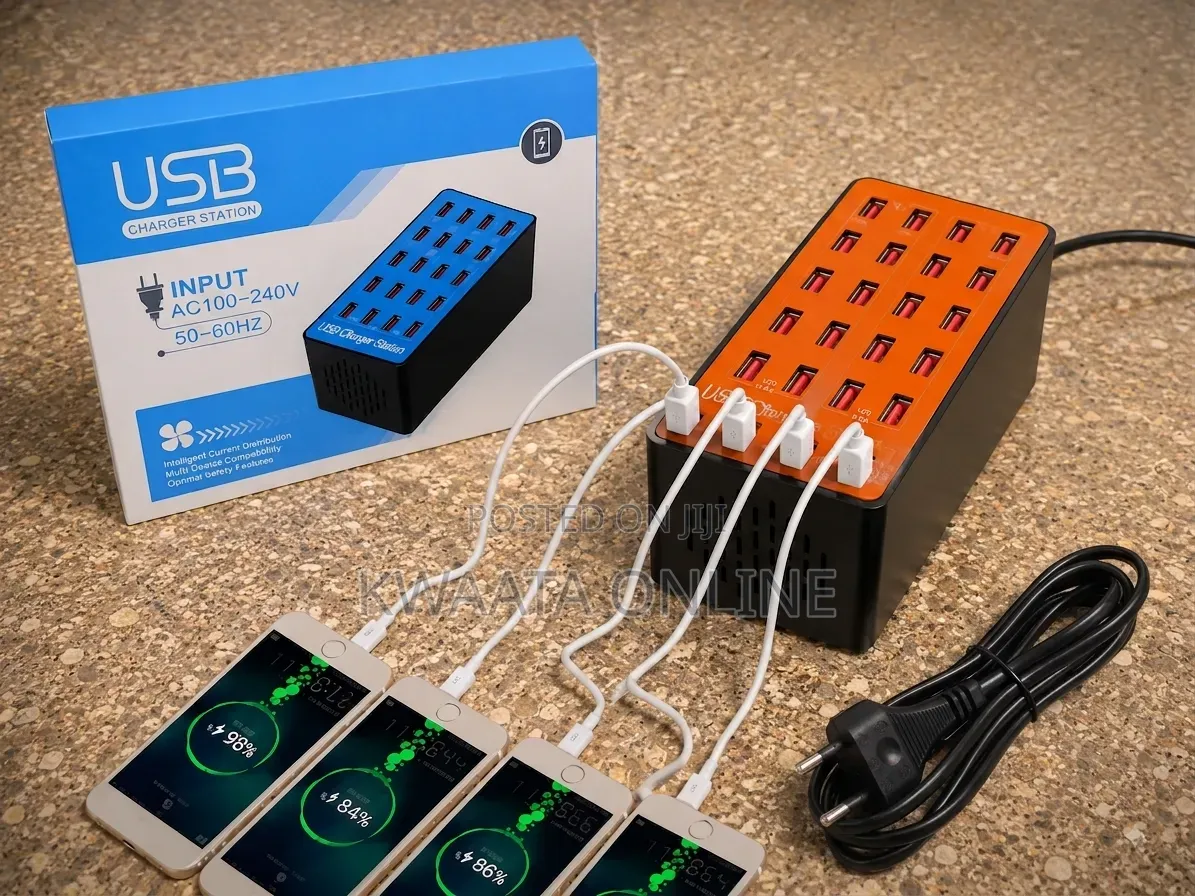 80W USB Charging Station, 20 Port USB 5V 20A Universal Fast Charger