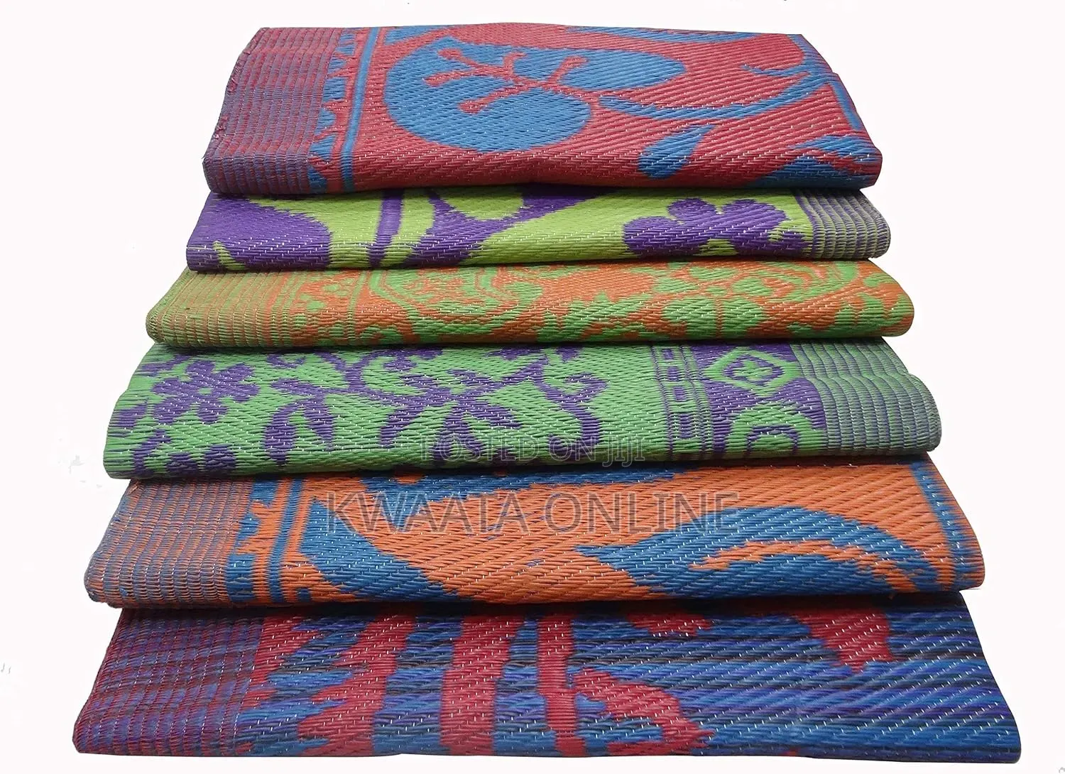 Woven Plastic Floor Mat (Chatai) Multi Design [9ft X 12ft] Prayer Mat