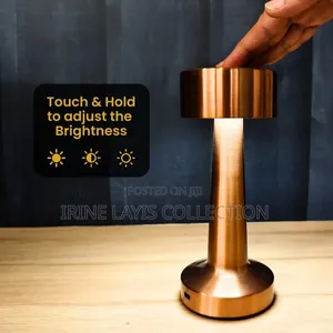 Cordless Rose Gold LED Touch-Sensor Table Lamp