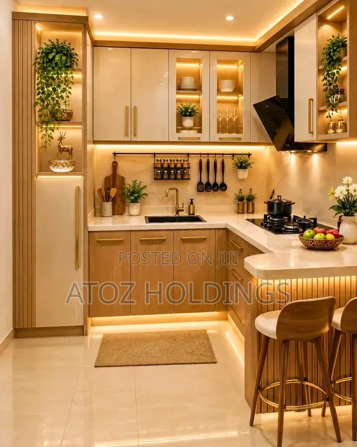 Kitchen Cabinets With Peninsula in Any Colour or Design 7,000,000/-