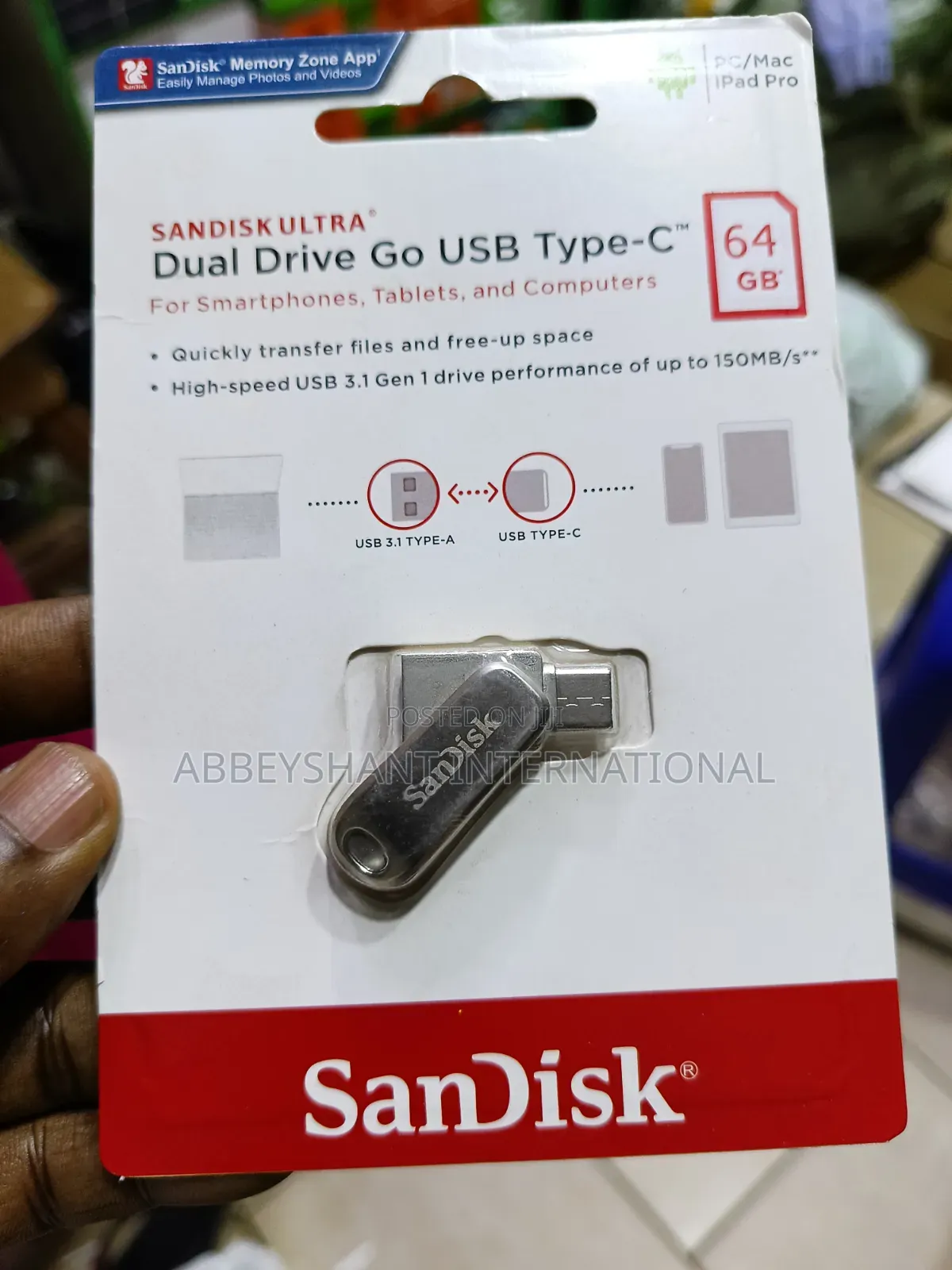 64GB SanDisk Ultra Dual Drive Go USB Type-C Flash Drive