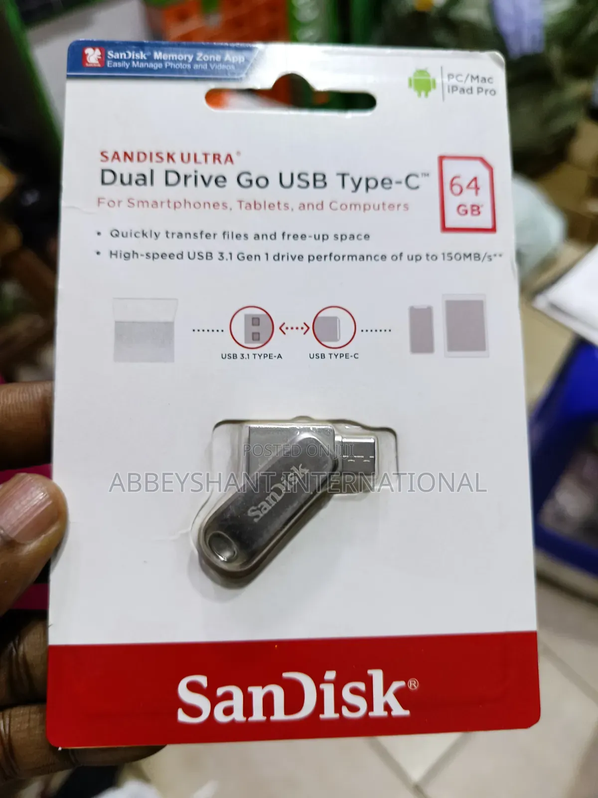64GB SanDisk Ultra Dual Drive Go USB Type-C Flash Drive