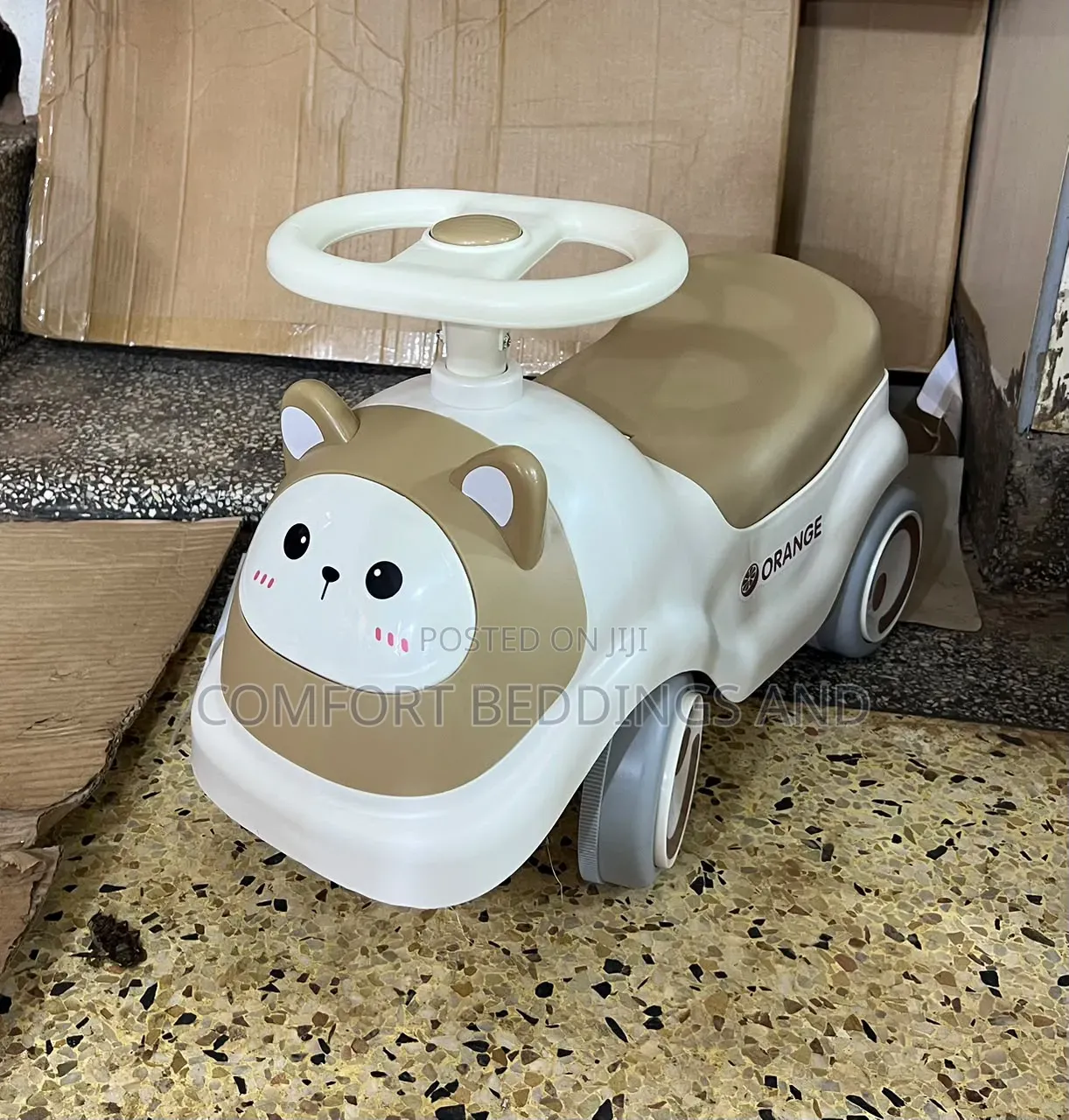 Cat Ride-on Toy Car Brown 1 to 3 Years