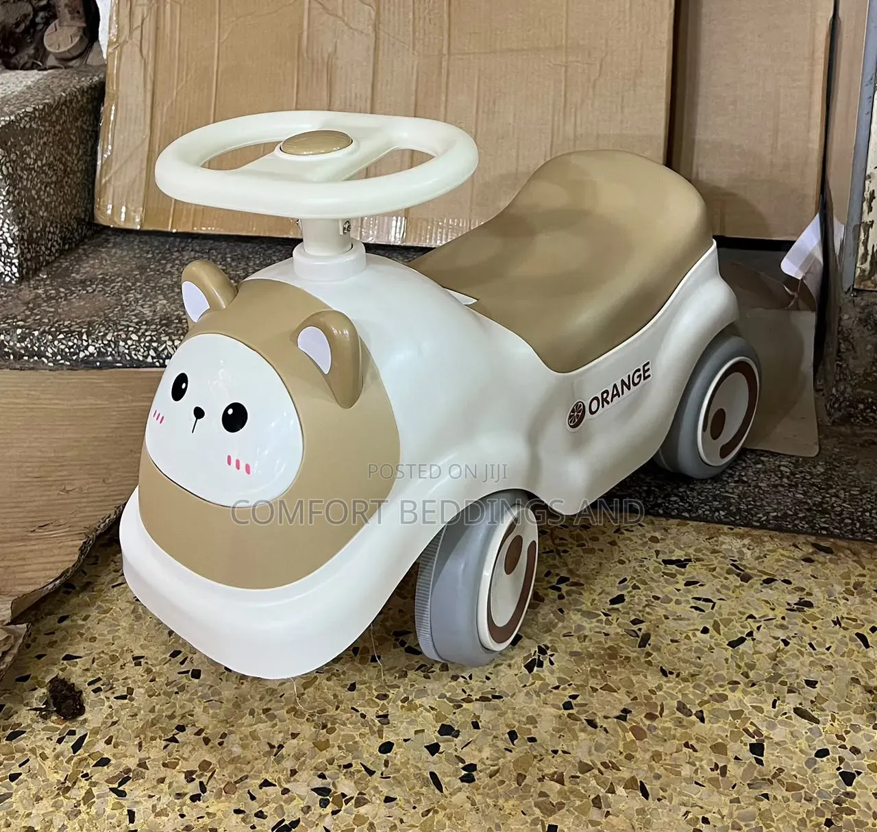 Cat Ride-on Toy Car Brown 1 to 3 Years