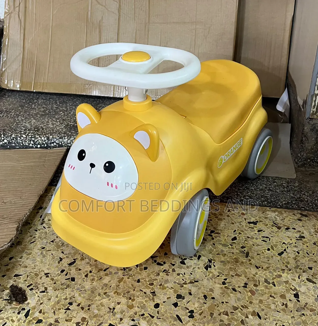 Cat Ride-on Toy Car Yellow 1 to 3 Years
