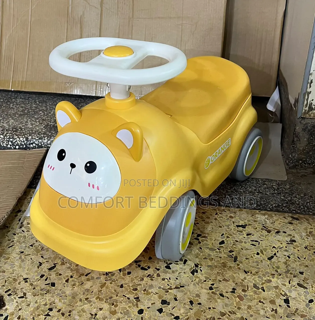 Cat Ride-on Toy Car Yellow 1 to 3 Years