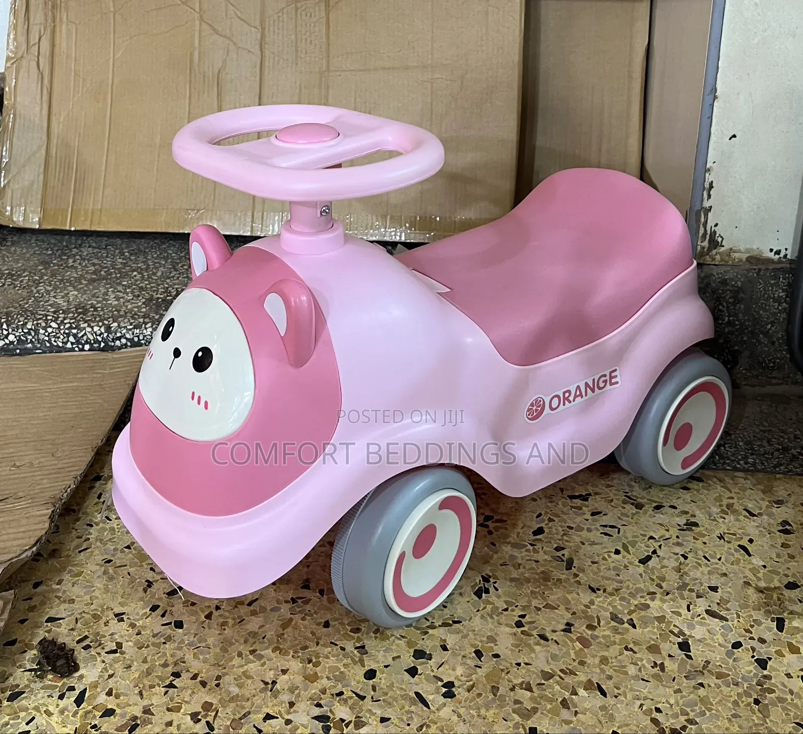Cat Ride-on Toy Car Pink 1 to 3 Years